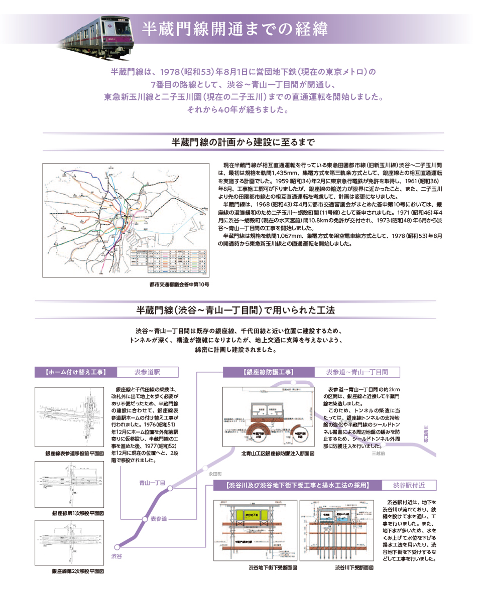 千代田線全通　半蔵門線開通　40周年展